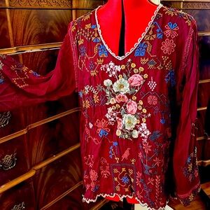 Johnny was embroidered top